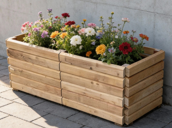 Rhombus Robinieblumenkasten 90x40cm