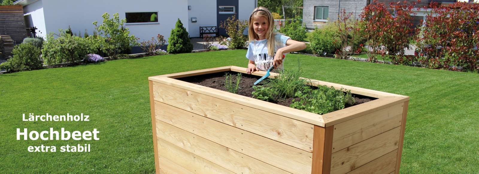 Hochbeete Lärche & Komposter Müllbox / Blumenkasten / Hochbeete