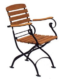 Klappstuhl Robinie / Metall Tosca Lehne